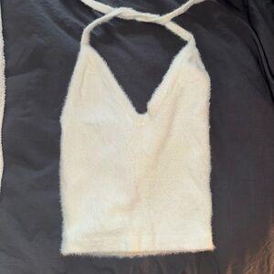 Gymshark Soft White Fuzzy Top